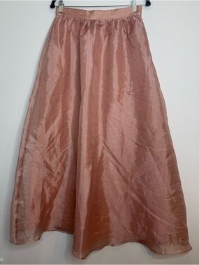 A-Line Maxi Skirt in Rose Gold